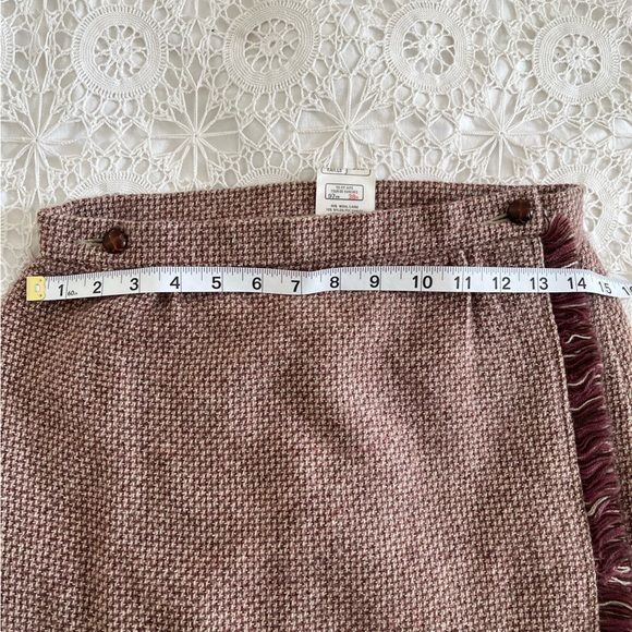 Vintage Saint Michael wool tartan blanket skirt kilt - Picture 8 of 11